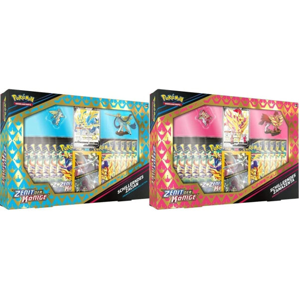 Pok&eacute;mon Schwert & Schild Zenit der K&ouml;nige Schillerndes Zamazenta Zacian Premium-Figuren-Kollektion DE