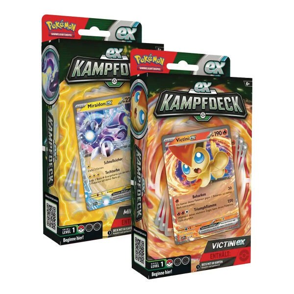 Pok&eacute;mon Karmesin & Purpur Kampfdeck Victini-Ex & Miraidon-Ex DE