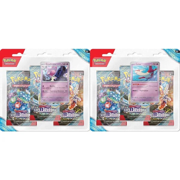 Pok&eacute;mon Karmesin & Purpur Stellarkrone 3-Pack Blister DE
