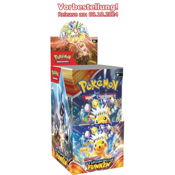 Pok&eacute;mon Karmesin & Purpur St&uuml;rmische Funken 18er Display DE