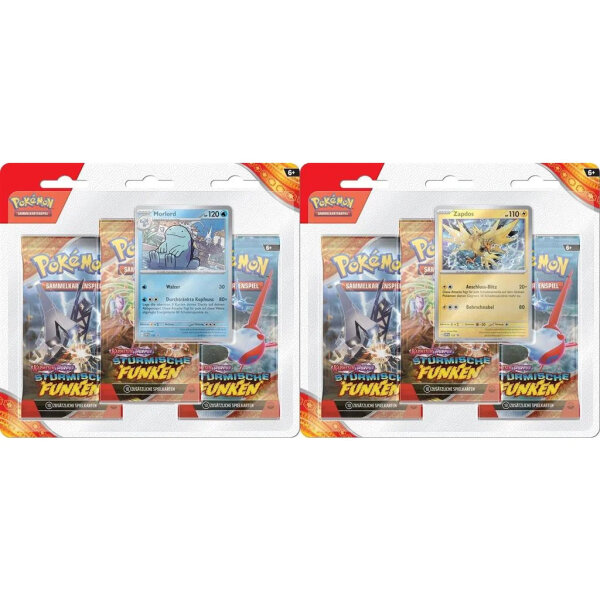 Pok&eacute;mon Karmesin & Purpur St&uuml;rmische Funken Booster-Blister DE