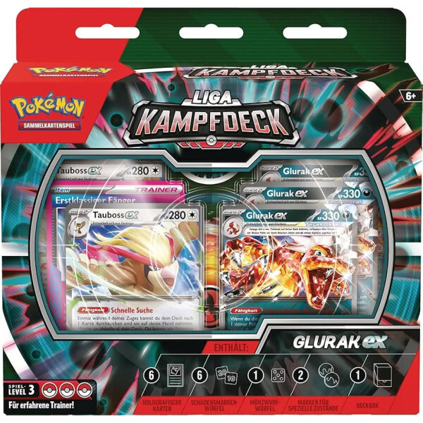 Pok&eacute;mon Karmesin & Purpur Liga-Kampfdeck Glurak Ex & Tauboss Ex DE