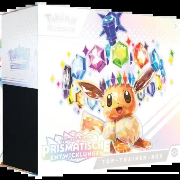 Pok&eacute;mon Karmesin & Purpur Prismatische Entwicklungen Top-Trainer-Box DE