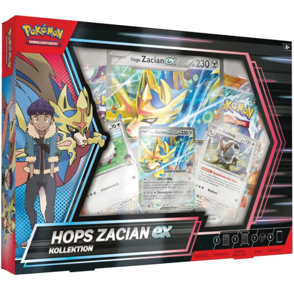 Pok&eacute;mon Karmesin & Purpur Hops Zacian Ex Kollektion DE