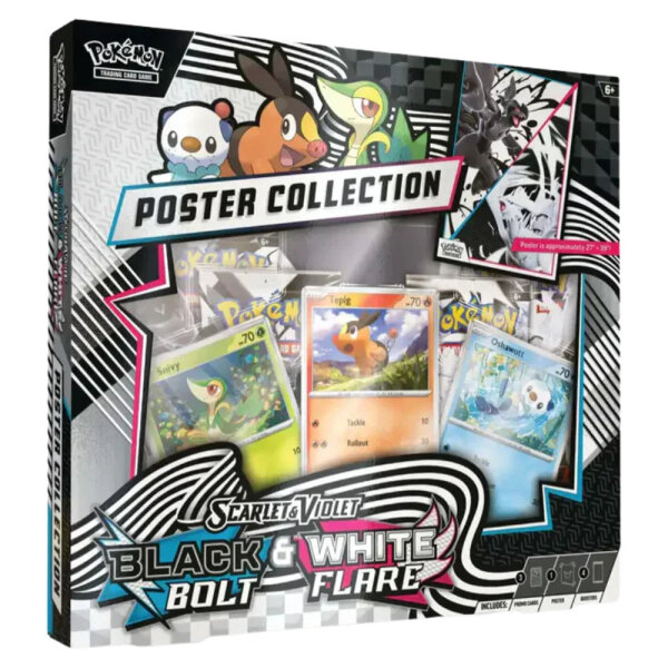 Pok&eacute;mon Scarlet & Violet 10.5 "Black Bolt" & "White Flare" Poster Collection EN